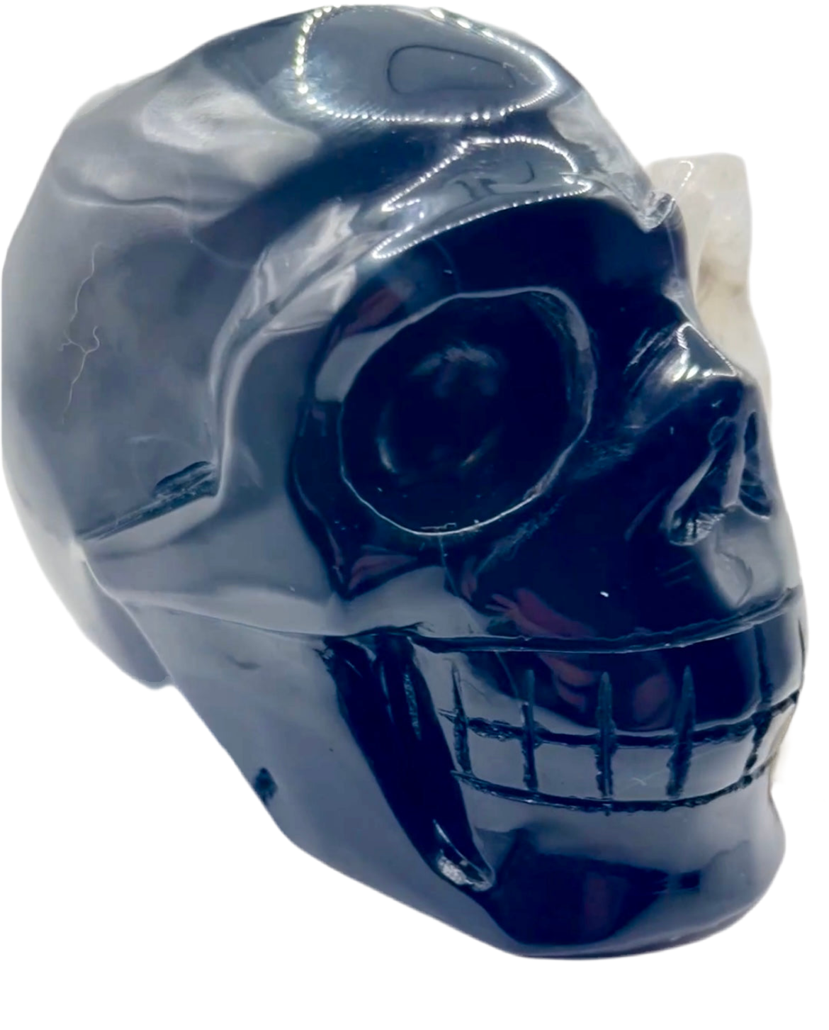 Black Agate Skull