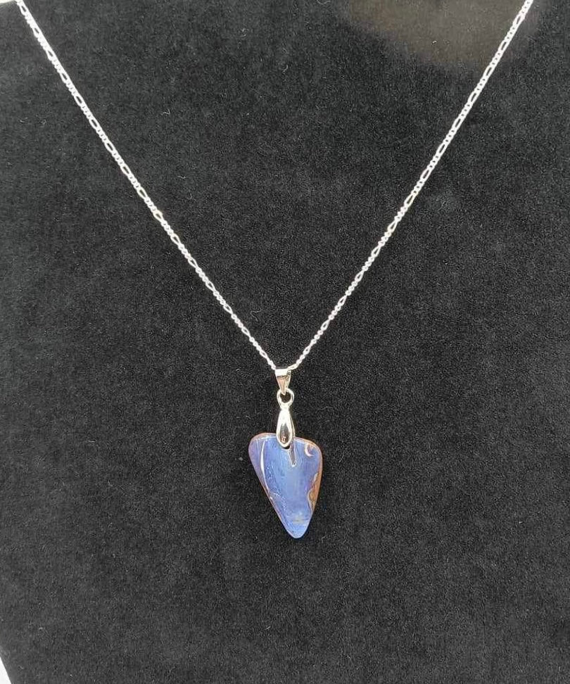 Boulder Opal Sterling Silver Necklace