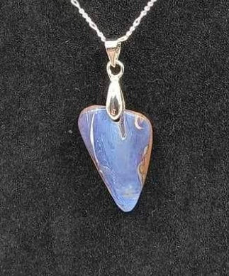 Boulder Opal Sterling Silver Necklace