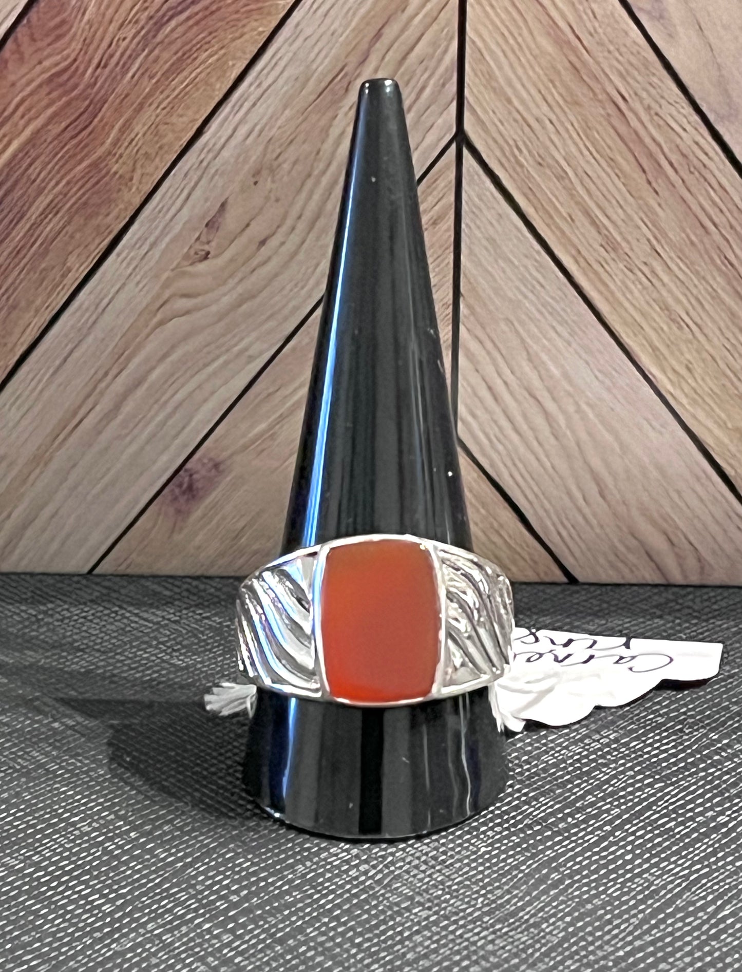 Carnelian Sterling Silver Ring